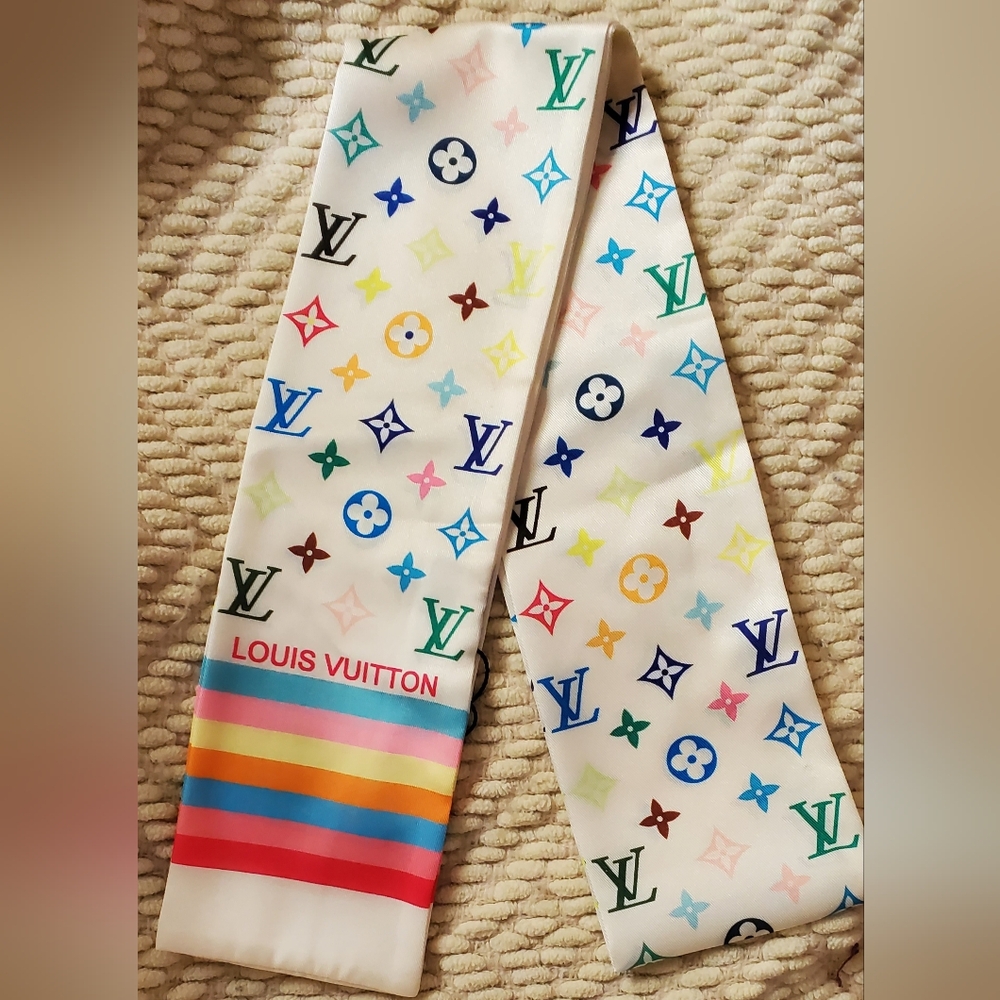 Bag Twilly,Scarf,Hair tie, 100% Silk,Nonbranded